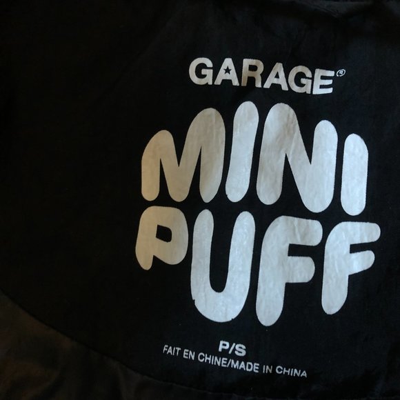 Garage Mini Puffer Jacket Black Cropped Puff - Picture 4 of 6